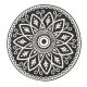 Fab Rugs Benaras Black and White Round Mat Rug