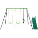 Lifespan Kids Hurley Metal Swing Set with Slippery Slide