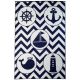 Little Portico's Sea Blue Objects Indoor/Outdoor Kids Rug