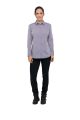 Modern Chambray Womens Purple Dress Shirt 
