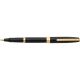 Sagaris Gloss Black/Gold Tone Trim Rollerball Pen